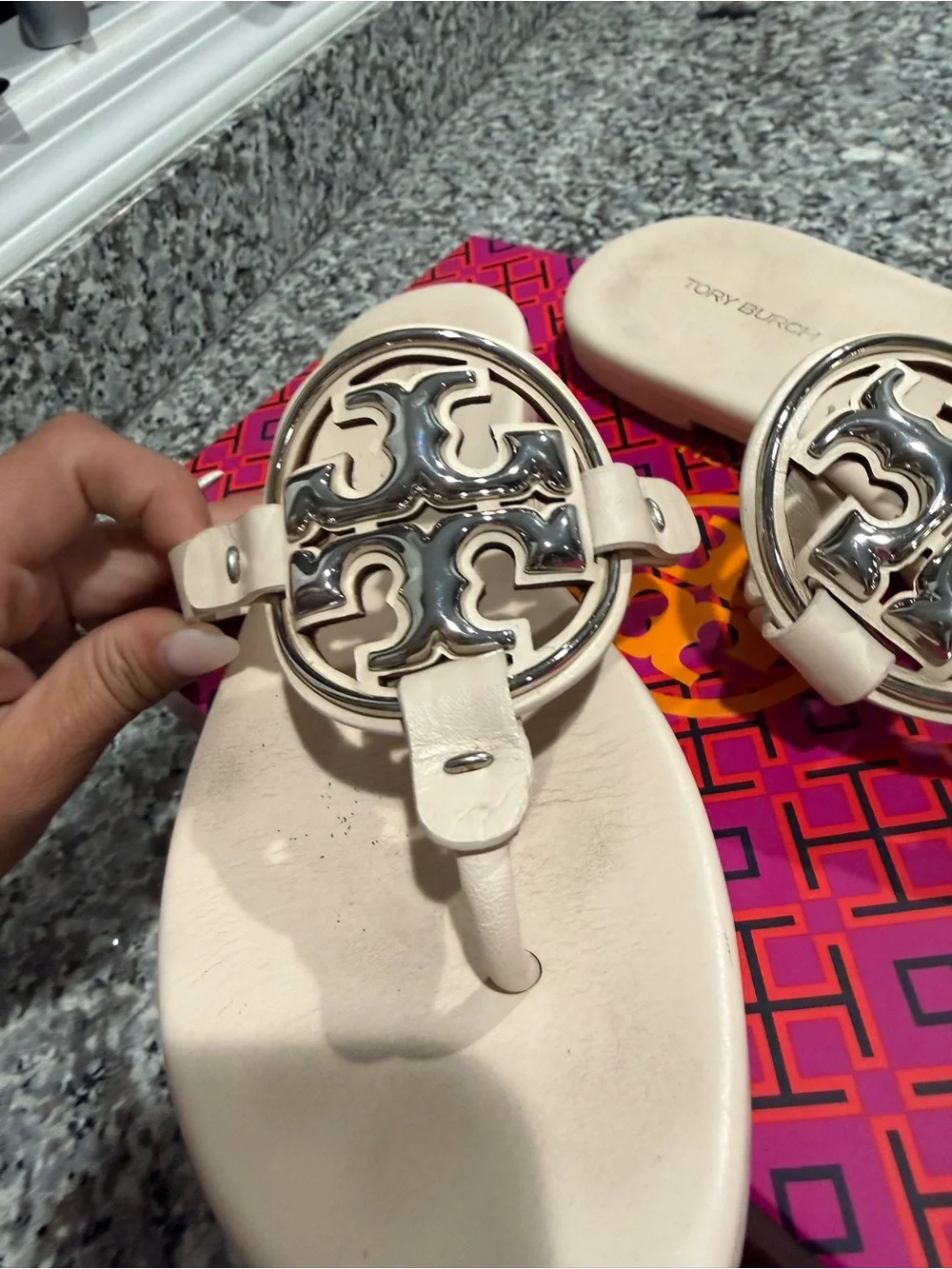 Tory Burch Miller Sandals – New Cream – Size 6.5